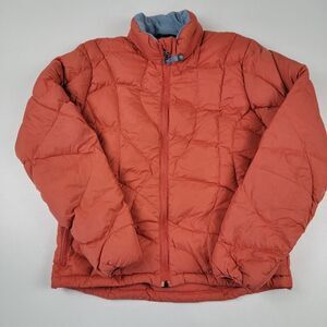 Isis Orange Full Zip Goose Down Puffer Winter Jacket Womens Size 4